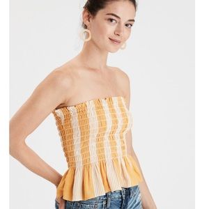 American Eagle Smocked Tube Top